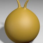 66cm Plain Space Hopper Yellow