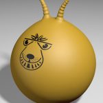 66cm Retro Space Hopper Gold