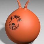 80cm Retro Space Hopper Orange