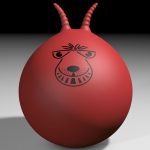 80cm Retro Space Hopper Red